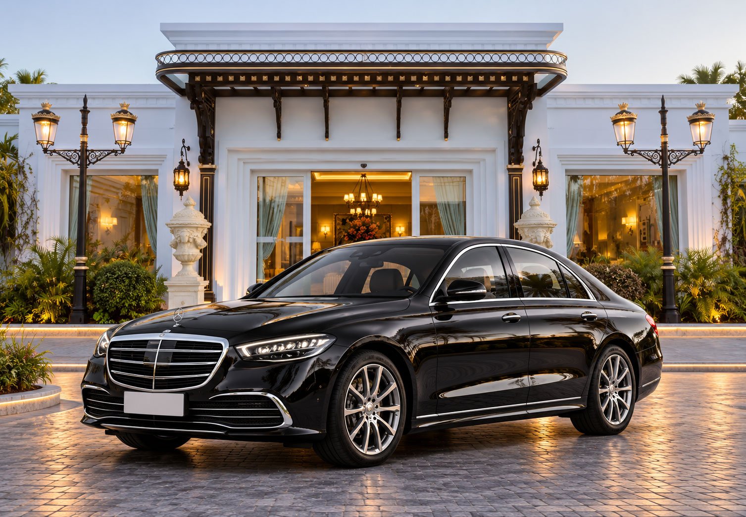 Location Mercedes Classe S 2 Black-Mercedes-at-Grand-Entrance
