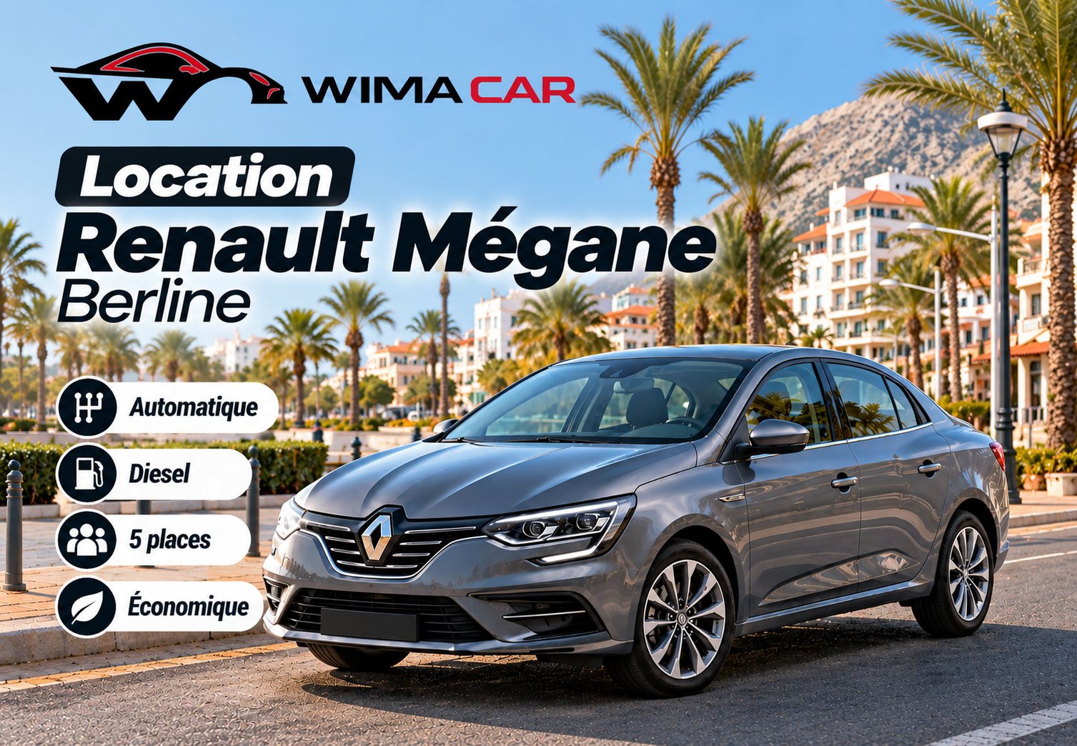 Location Renault Mégane Berline 1 WIMA-CAR-Renault-Mégane-Coastal-Drive