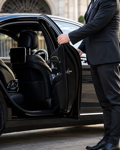 Suited_Chauffeur_Opens_Luxury_Sedan_Door